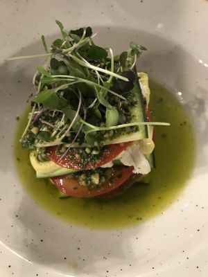 Raw lasagna (TOO oily)  at La Modernista in Madrid