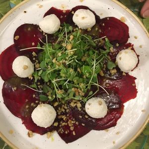 Carpaccio (the mozz was amazing) at La Modernista in Madrid