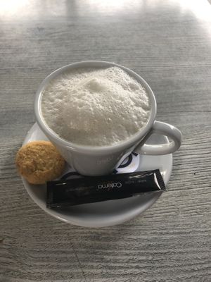 Cappuccino made with soy milk at Eeterij-spelerij Vierlinden in Goes
