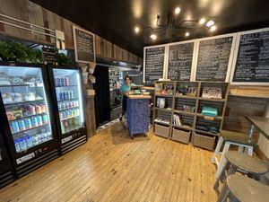 Tiny interior w/ no bathroomm  at Wanderlust Juicery in Freeport