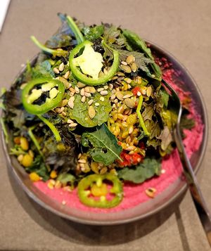 Vegan breakfast salad at Five5eeds in Park City