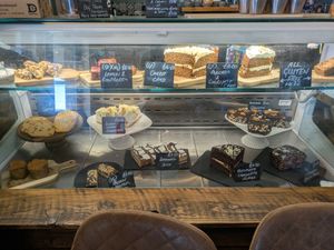 Cake selection at Foam in Milford Haven
