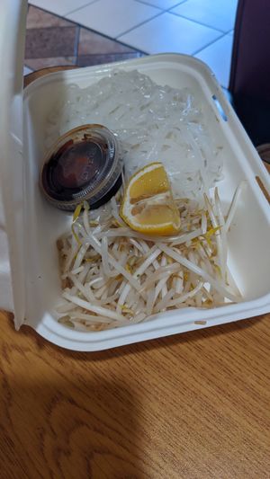 Pho noodles and bean sprouts at Loving Cafe in Fort Wayne