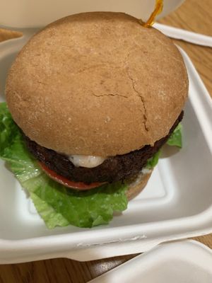 The steak burger...wow did this look like and taste like a burger  at Loving Cafe in Fort Wayne