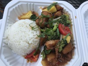 orange sweet and sour at Loving Cafe in Fort Wayne