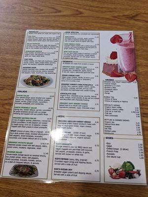 Menu page 1 at Loving Cafe in Fort Wayne