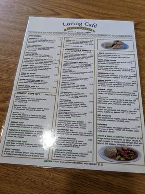 Menu page 2 at Loving Cafe in Fort Wayne