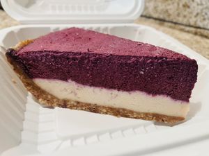 Raw Blueberry Cheezecake  at Loving Cafe in Fort Wayne