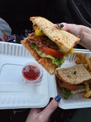 grilled pineapple sandwich at Loving Cafe in Fort Wayne