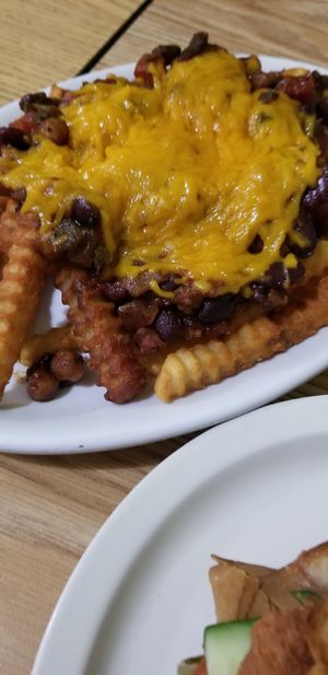 Chili cheeze fries at Loving Cafe in Fort Wayne