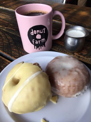 Orangesicle 🍩 and Candy Cap Mushroom 🍄 🍩 (tastes like maple syrup) at Eternal in Oakland