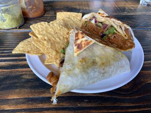 The famous 45 mn burrito. Pretty tasty! Not 45 mn tasty though... at Eternal in Oakland