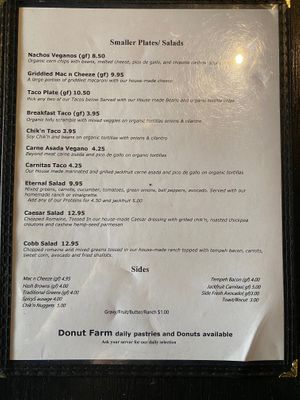 Smaller plates/ Salads at Eternal in Oakland