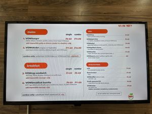 Simple but awesome menu at VOWburger in Los Angeles