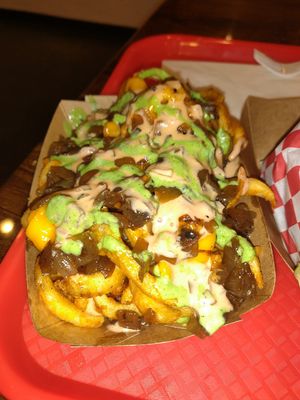 Curly friea at VOWburger in Los Angeles