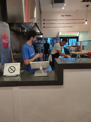 The counter at VOWburger in Los Angeles