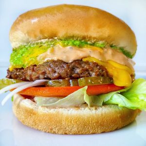 VOWDubs with cheese  at VOWburger in Los Angeles