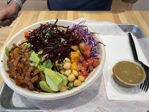 Cobb Bowl  at Vibe Organic Kitchen & Juice in Dana Point