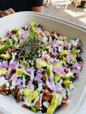 Nachos (may have been a made to order item)  at Vibe Organic Kitchen & Juice in Dana Point