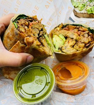 Breakfast burrito! Delicious!   at Vibe Organic Kitchen & Juice in Dana Point