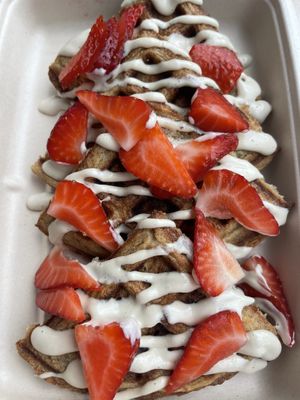 Kids waffles  at Vibe Organic Kitchen & Juice in Dana Point