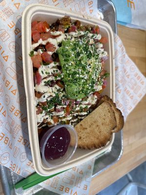 Sunrise scramble  at Vibe Organic Kitchen & Juice in Dana Point