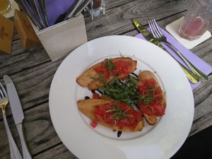 Bruschetta at Parkcafe in Fuerstenfelbruck