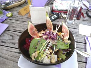 Vegane Budda Bowl. Sehr lecker at Parkcafe in Fuerstenfelbruck