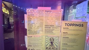 Menu 1  at Atlas Pizza - Foster Rd in Portland