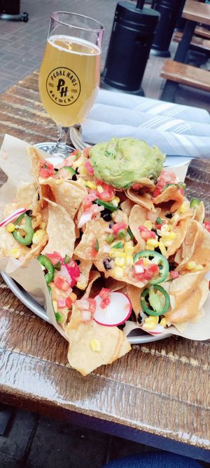 Vegan nachos at Pedal Haus Brewery in Tempe