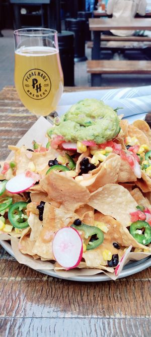 Vegan nachos at Pedal Haus Brewery in Tempe