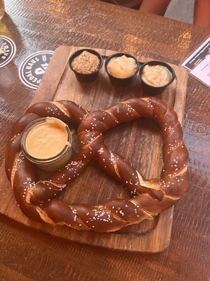 Vegan pretzel   at Pedal Haus Brewery in Tempe