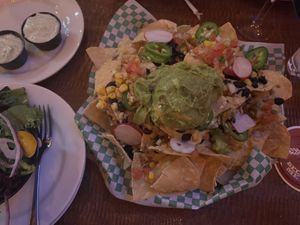 Vegan nachos   at Pedal Haus Brewery in Tempe