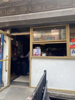 Outside  at Scarr's Pizza in New York City