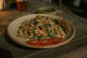 fried rice at Sacred Lotus Cafe in Phnom Penh