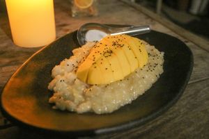 mango sticky rice at Sacred Lotus Cafe in Phnom Penh