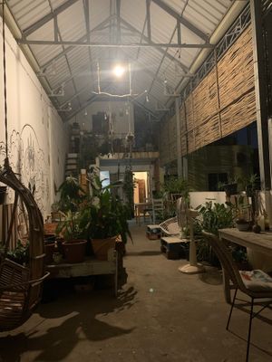 Rooftop terrace at Sacred Lotus Cafe in Phnom Penh