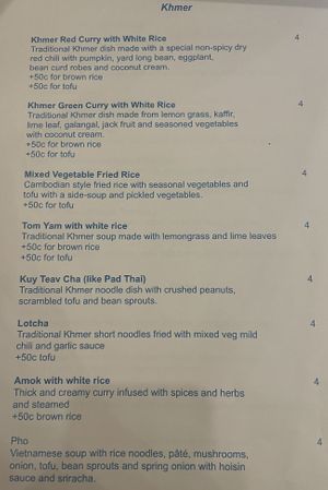 Menu, 2 of 6  at Sacred Lotus Cafe in Phnom Penh