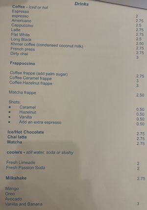 Menu, 5 of 6  at Sacred Lotus Cafe in Phnom Penh