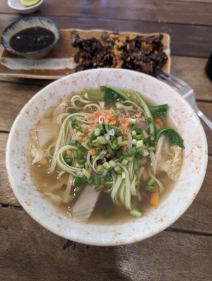 Khmer soup at Sacred Lotus Cafe in Phnom Penh