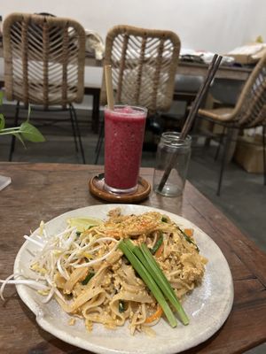 Pad thai  at Sacred Lotus Cafe in Phnom Penh