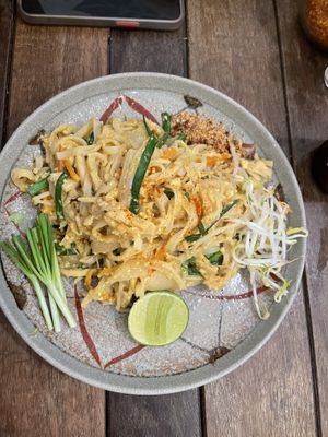 ”Pad thai"  at Sacred Lotus Cafe in Phnom Penh