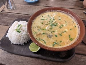Tom Yam with tofu at Sacred Lotus Cafe in Phnom Penh