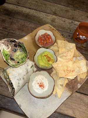 Burrito meal deal  at Sacred Lotus Cafe in Phnom Penh