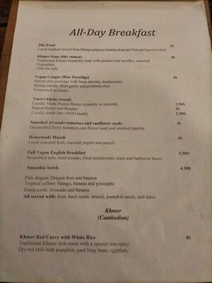  at Sacred Lotus Cafe in Phnom Penh