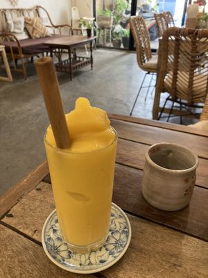 Mango lassi  at Sacred Lotus Cafe in Phnom Penh
