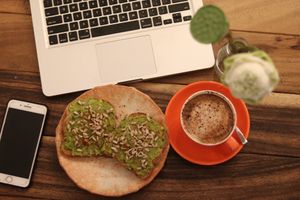 Smashed advo on toast  at Sacred Lotus Cafe in Phnom Penh