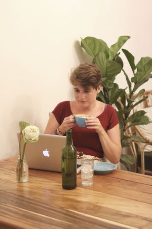 Work and good vibes at Sacred Lotus Cafe in Phnom Penh