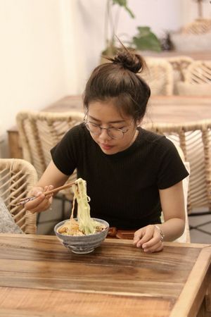 Trafition noodle soup at Sacred Lotus Cafe in Phnom Penh
