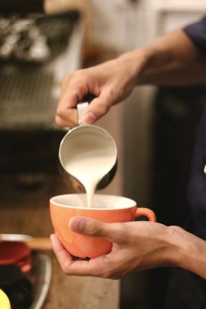 Smooth plant based organic milk  at Sacred Lotus Cafe in Phnom Penh